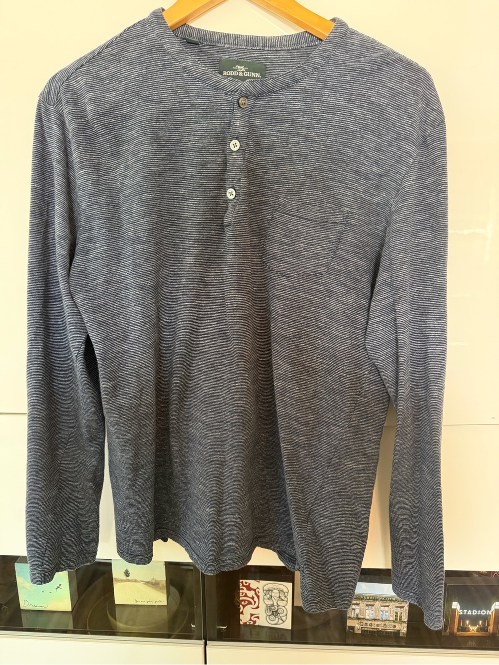 Rodd & Gunn Heathered Navy Long-Sleeve Henley